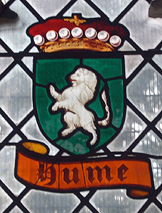 Hume arms in Silsoe church September 2011